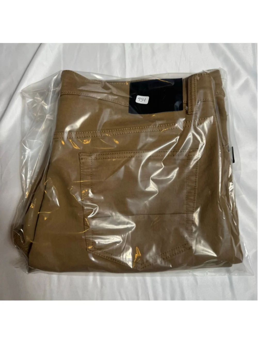 Men's Vintage Genes Black Slim Fit Chino Pants Brown Waist 36x32